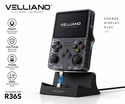 Velliano™ Magnetic Charging Dock – Retro Console Stand